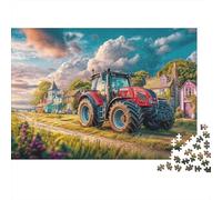 Escena de Tractor Rural Puzzle Mil Piezas para Adultos Vibrante ländliche Illustration Puzzle Muy Difícil Entrenamiento Mental Decoración del Hogar Cartón Grueso 52x38cm/1000pcs