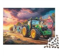 Escena de Tractor Rural Puzzle Mil Piezas para Parejas Estilo artístico Vintage de Campo Idea De Regalo Impresión HD Elección Amazon Reducción De Estrés Papel Grueso 38x26cm/1000pcs