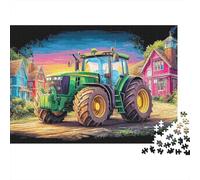 Escena de Tractor Rural Puzzle Mil Piezas para Personas Mayores Farbenfrohe Farm-Illustration Polvo Hecho En Europa para Enmarcar Cartón 70x50cm/1000pcs