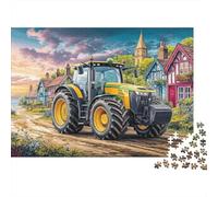 Escena de Tractor Rural Puzzle Mil Piezas para Toda La Familia Pintura de Campo Vintage Reto Mental Piezas Precisas Hecho En Europa Actividad Indoor Reciclable 70x50cm/1000pcs