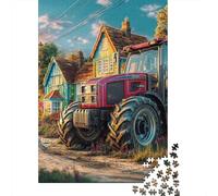 Escena de Tractor Rural Puzzles 1000 Piezas Estilo artístico Vintage de Campo Serie Art Collection Diversión Adultos Y Niños A Partir De 12 Año 38x26cm/1000pcs