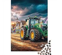 Escena de Tractor Rural Puzzles 1000 Piezas Pintura de Campo Vintage Puzzles Clásicos para Diversión Adultos Y Niños A Partir De 12 Año 52x38cm/1000pcs