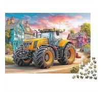 Escena de tractor vintage 1000 Piezas Puzzle Estilo Artístico del Campo Rural Puzzle Premium, Cartón Top - Mayores Entusiastas, Concentración, Regalo De Inauguración Y Ocio En Casa 70x 70x50cm/1000pcs