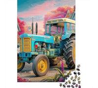 Escena de Tractor Vintage Puzzle De 1000 Piezas Paisaje Rural de Fantasía Puzzle Arte Entretenimiento Creativo Adultos Y Niños A Partir De 12 Año 38x26cm/1000pcs