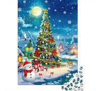 Escena del árbol de Navidad 1000 Pieza Stock De Cartas Premium Rompecabezas Conjunto para Adultos Presente Divertido Desafío Educativo Regalo 52x38cm/1000pcs