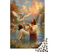 Escena del Bautismo de Jesús Puzzles 1000 Piezas Serie Art Collection Puzzles para Adultos Y Niños Adultos Y Niños A Partir De 12 Año 52x38cm/1000pcs