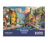 Escena del Canal del Pueblo Juego Familiar De Puzzle con La Nitidez De La Alta Definición - El Regalo Navideño Que Unirá A Mujeres, Hombres, Adultos Y Niños (A Partir De 14 Años) 70x50cm/1000pcs