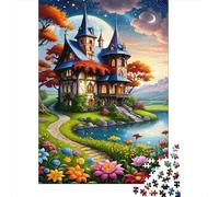 Escena del Castillo de fantasía Paquete De 1000 Piezas Papel Ecológico Entrenamiento Cerebral Portátil Actividad Vinculación Familiar Desafiante Divertido 38x26cm/1000pcs