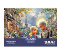 Escena del Monje de París Rompecabezas para Adultos Desafío Imposible con Alma De Obra De Arte - El Regalo Navideño por Excelencia para Adultos Y Niños Desde 14 Años 52x38cm/1000pcs