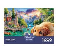 Escena del Perro Dorado Puzzle para Adultos Obra De Arte Y Rompecabezas Imposible Definitivo para Adultos, A Partir De Los 14 Años De Edad 52x38cm/1000pcs