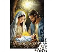 Escena del Pesebre Jesus_2 Rompecabezas 1000 Piezas para Adultos Y Familia, Papel Reciclado Premium, Decoraci贸n Interior, Regalo Adultos, Vacaciones Indoor 52x38cm/1000pcs