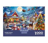 Escena del Pueblo de Navidad_5 Material De Papel Resistente Buen Rompecabezas, Apto para Relax En Casa Y Hobbies Personales 70x50cm/1000pcs