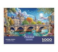 Escena del Puente de París Rompecabezas para Adultos Desafío Imposible con Alma De Obra De Arte - El Regalo Navideño por Excelencia para Adultos Y Niños Desde 14 Años 70x50cm/1000pcs
