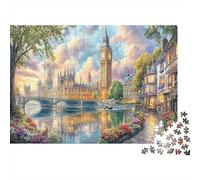 Escena del Puente Tower Set De Rompecabezas 1000 Piezas, Papel Grueso,Paisaje del Támesis en Londres Decoración Interior, Regalo Año Nuevo, Relajación En Casa, Juego Cerebral 70x50cm/1000pcs