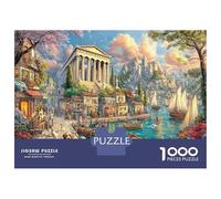 Escena del Puerto Antiguo Puzzles Imposible,desafío for Adults Interesante Entretenimiento Creativo 1000 Piezas Obra De Arte De Juego De para Adultos Y Niños A Partir De 12 Años 70x50cm/1000pcs