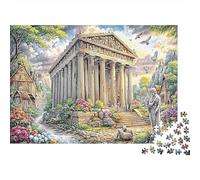 Escena del Templo Antiguo Set De Rompecabezas 1000 Piezas, Cartón Grueso Reciclado, Adultos Y Niños 8-12, Decoración Interior, Regalo Familia, Juego EduGatoivo 38x26cm/1000pcs