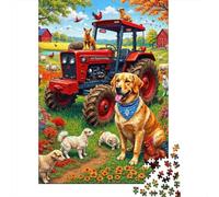 Escena del Tractor agrícola Paquete De 1000 Piezas Papel Ecológico Entrenamiento Cerebral Fácil De Limpiar Ocio En Casa Horas De Entretenimiento 52x38cm/1000pcs