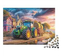 Escena del Tractor Rural 1000 Pieza Paisaje Rural de fantasías Cartón Resistente Rompecabezas Clásicos Adultos Niños Imposible Desafío Descompresión Idea De Regalo 52x38cm/1000pcs