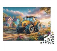 Escena del Tractor Rural 1000 Pieza Vintage Granja paisajes Cartón Resistente Rompecabezas Clásicos Adultos Niños Difícil Imposible Decoración De Paredes Regalo 38x26cm/1000pcs