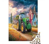 Escena del Tractor Rural 1000 Pieza Vintage Granja paisajes Papel Ecológico Rompecabezas Premium Descompresión del Juego Educativo Regalos Idea De Regalo 38x26cm/1000pcs