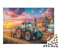 Escena del Tractor Rural 1000 Piezas Estilo Pastoral de Campo Rompecabezas Desafiantes Juguetes Desafiantes para Adultos Juego Familiar Adultos Regalos 52x38cm/1000pcs