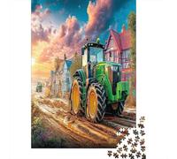 Escena del Tractor Rural 1000 Piezas Ilustración Rural Vibrante Rompecabezas Desafiantes Impossible Puzzle Juguetes Rompecabezas De Juego para Adultos Y Niños Regalos 52x38cm/1000pcs