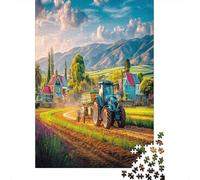 Escena del Tractor Rural Cartón Extra Grueso Escena agrícola Moderna Rompecabezas De Bricolaje 12 Años+ Juego De Familia Desafiante Hermosa Decoración De Paredes Casa 70x50cm/1000pcs