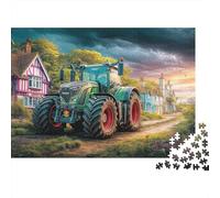 Escena del Tractor Rural Cartón Resistente Rompecabezas Clásicos 1000 Pieza Estilo de Arte de la Aldea de fantasías Adultos Niños Difícil Imposible Decoración De Paredes Regalo 70x50cm/1000pcs