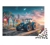 Escena del Tractor Rural Puzzle 1000 Piezas - Estilo Paisaje Rural fantasía Rompecabezas, Regalo, Juego Familiar, Decoración del Hogar, Adultos 52x38cm/1000pcs