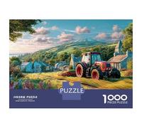 Escena del Tractor Rural Puzzle Actividades Familiares 1000 Piezas Vintage Pintura del Campo Rompecabezas Pasatiempo Creativo para Adultos Y Niños A Partir De 12 Años 70x50cm/1000pcs