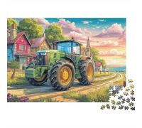 Escena del Tractor Rural Puzzle Adultos 1000 Piezas Paisaje de la Granja de Dibujos Animados Cartón para Toda La Familia Regalo Navidad para Relajarse Mejor Regalo Oferta 70x50cm/1000pcs
