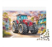 Escena del Tractor Rural Puzzle De 1000 Piezas Arte Digital Estilo Vibrante Ideal para El Placer Familiar, Adultos Y Niños 38x26cm/1000pcs