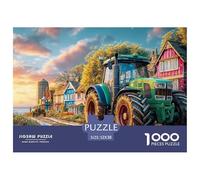 Escena del Tractor Rural Rompecabezas para Adultos Vintage Granja Paisaje Donde El Arte Encuentra El Desafío Excelencia para El Público Adulto, A Partir De 14 Años 52x38cm/1000pc