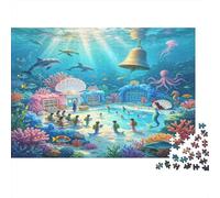 Escena Fantasía Submarina Puzzle de 1000 Piezas Papel para Adultos Mundo Oceánico Juego de Puzzle 1000 Piezas Relajación Decoración Hogar Regalo 52x38cm/1000pcs
