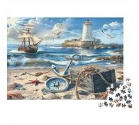 Escena náutica Puzzle 1000 Piezas De Cartón Grueso Juego De Rompecabezas En Paquete Anti Estrés Adultos para Actividad para Sobremesa como Regalo Original 52x38cm/1000pcs