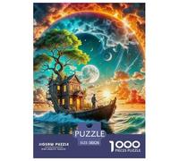 Escena Nocturna de fantasía Puzzle 1000 Piezas, Clásicos Rompecabezas De Bricolaje, Entretenimiento Creativo, Colección De Arte, para Adultos Y Niños A Partir De 12 Años 38x26cm/1000pcs