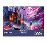 Escena Nocturna de fantasía Puzzle 1000 Piezas para Adultos Rompecabeza Clásicos Juguetes Desafiantes Juego De Manos DecoracióN 70x50cm/1000pcs