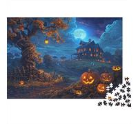 Escena Nocturna de Halloween Puzzle Mil Piezas Adultos Y Ni?os Actividad Indoor Difícil Elección Amazon Mejora De La Concentración Cartón Premium 52x38cm/1000pcs