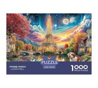 Escena Nocturna de París Puzzle para Adultos Obra De Arte Desafiante para Los Sentidos - El Regalo Navideño Que Conquista A Mujeres, Hombres, Adultos Y Niños (Edad Recomendada: 14+) 70x50cm/1000pcs