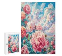 Escena Peones en Flor Puzzle 1000 Piezas Decorativo Hogar Flor Planta Obra De Arte Rompecabezas 3D para Familia DIY Creativo Desafío Intelectual Aliviar Estrés 1000 PCS