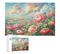 Escena Peones en Flor Puzzle 1000 Piezas Educativo Infantil Flor Planta Juego De Rompecabezas para Familia DIY Entretenimiento 3D Maquetas Construir Aliviar Estrés 1000 PCS