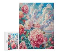 Escena Peones en Flor Puzzle 500 Piezas Construir 3D Maquetas Flor Planta Rompecabezas Educativo para Niños A 12 Años Adultos DIY Creativo Aliviar Estrés Decoración 500 PCS