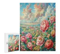 Escena Peones en Flor Puzzle 500 Piezas Obra De Arte 3D Flor Planta Rompecabezas Impossible para Adultos Y Niñas A 14 Años Desafío Intelectual DIY Moderno Familiar 500 PCS