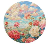 Escena Peones en Flor Puzzle 68 Piezas Animales Formas Irregulares para Familia Flower Plant Puzzle Niños Hombres Niñas Mujeres Construir Maquetas Interacción 68 PCS