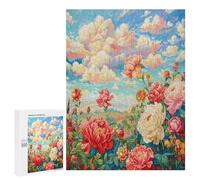 Escena Peones en Flor Puzzles 500 Piezas Construir DIY 3D Flor Planta Maquetas Educativas para Niños A 12 Años Y Adultos Desafío Intelectual Decoración Hogar 500 PCS