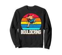 Escena Retro Escalada Boulder Rompiendo Muro Sudadera