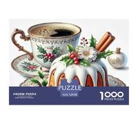 Escena Taza de Té Vintage Pastel Glaseado Puzzle de 1000 Piezas Papel Puzzle para Adultos Relajante Familia Decoración Regalo 52x38cm/1000pcs
