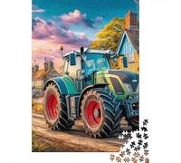 Escena Tractor Rural 1000 Piezas Cartón Reciclado Arte Paisaje Granja Vintage Rompecabezas para Adultos Fácil De Agarrar Noche De Juegos Regalo Ideal Ecológico 70x50cm/1000pcs