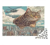 Escena Urbana Rompecabezas de Gato de Papel 1000 Piezas Adultos Papel Grueso ecológico Juego Educativo Gato Decoración hogar 70x50cm/1000pcs