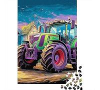Escena Vibrante de Tractor Puzzles 1000 Piezas Ilustración Rural Colorida Puzzles Clásicos para Juguete Educativo Adultos Y Niños A Partir De 12 Año 70x50cm/1000pcs